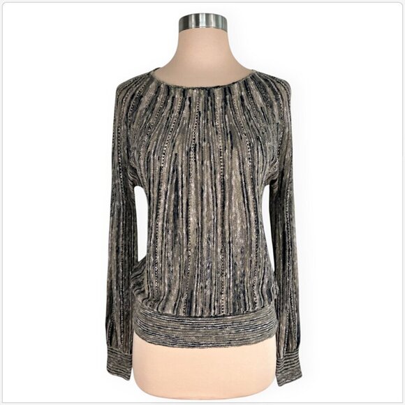 Marc by Marc Jacobs Slate Brown Multi Zipper Back Blouson Lightweight Sweater S - Picture 1 of 5